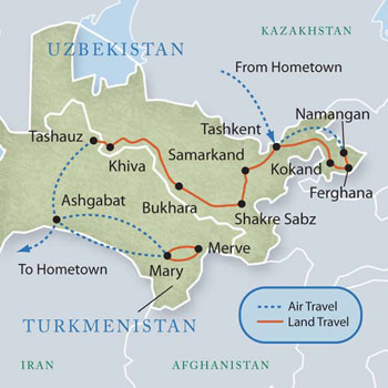 Uzbekistan & Turkmenistan with Luxury & Style (15 Days)