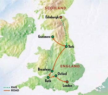Map of Britain with Luxury and Style - 11 Days