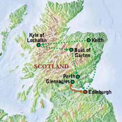 Map of Scotland with Luxury & Style (10 Days) Tour