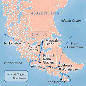 Map of CHILE - Patagonia Cruise with Luxury & Style (4 Days)