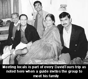 Meeting locals is part of every DavidTravel trip as noted here when a guide invites the group to meet his family.