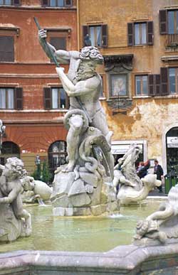 Fountain of Neptune in Rome, Italy