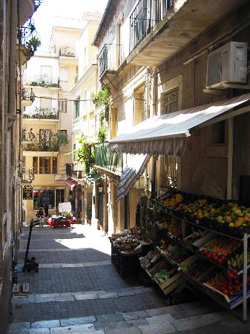 Side street in Taormina, Sicily